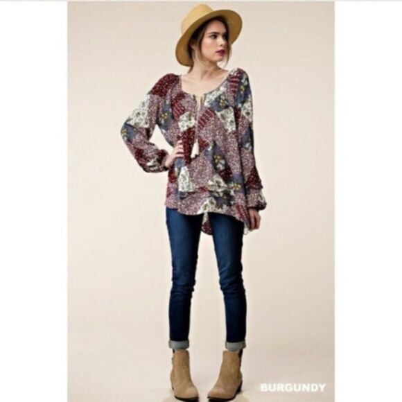 Patchwork Peasant Top  - Picture 2 of 3